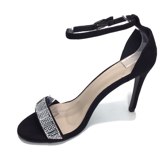 Lov Mark Black Suede Open Toe Heeled Sandals - Picture 4 of 12